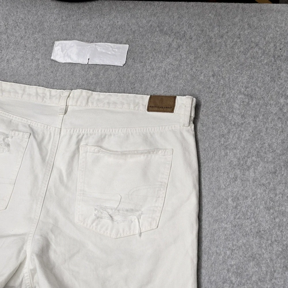 American Eagle Outfitters Women Shorts 16 White Denim Highest Rise Baggy Short